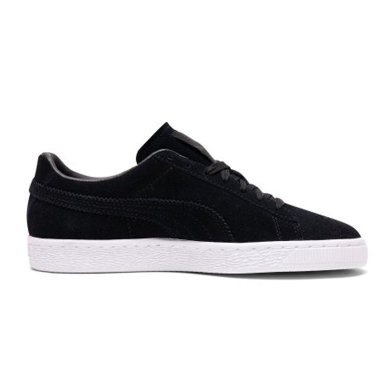 Puma Suede Ripped Denim Comfortable Retro Casual Low-Top Sneakers Unisex Sneakers Black 369871-01