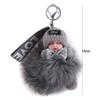 Cars Key Ring Jewelry Gift Sleeping Baby Doll Pompom Keyring Fluffy Plush Doll Plush Keychain
