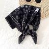 Skin-friendly and Soft Cashew Nut Printing Cotton and Linen Breathable Neck Protection Small Square Scarf, Headscarf Export Korean Single Scarf Silk S