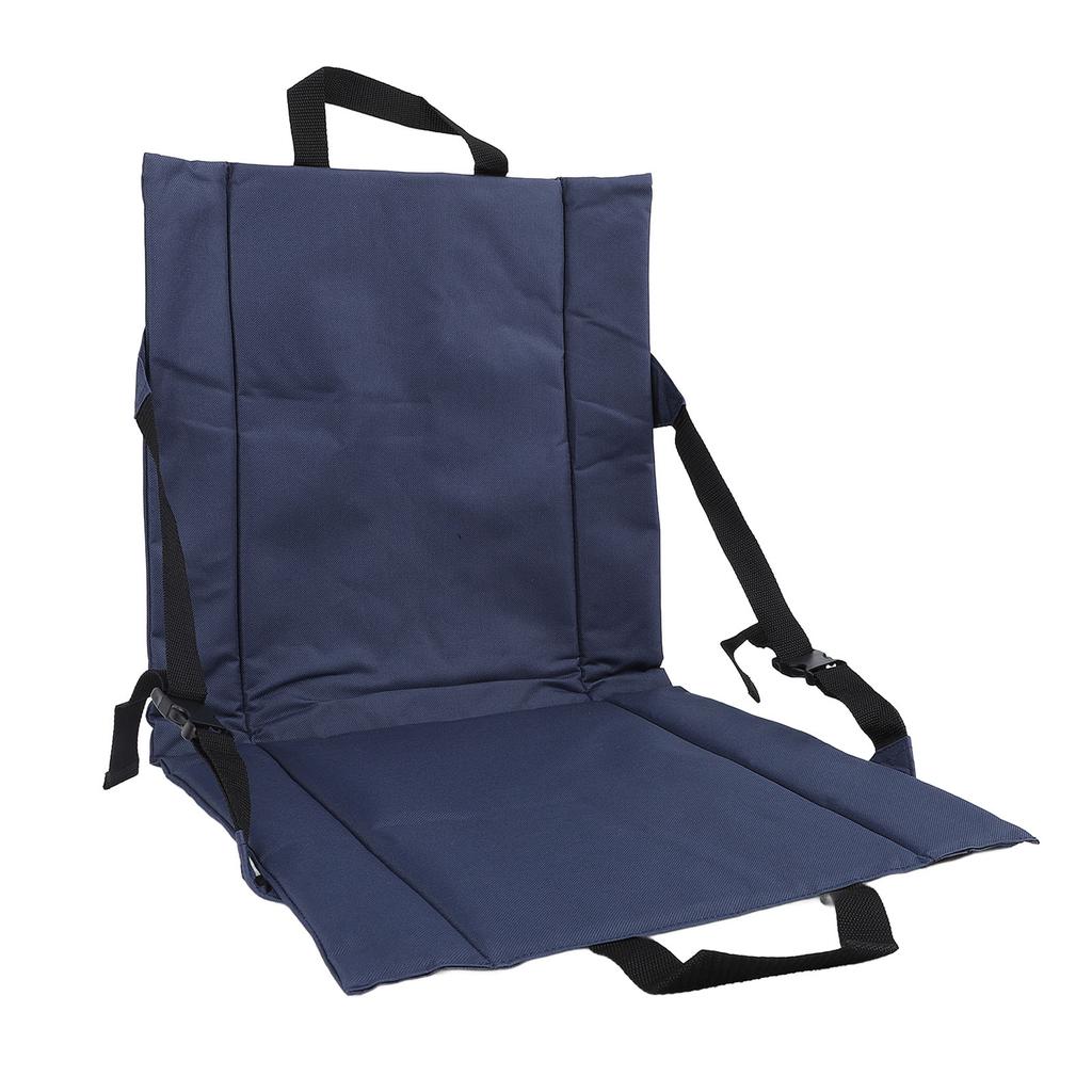 Portable Stadium Seat Cushion Foldable Oxford Cloth Outdoor Cushion with Backrest for Sports Events 