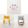 Melancholic Cat Plush Toy With Soft Short Plush For Kids And Collectors