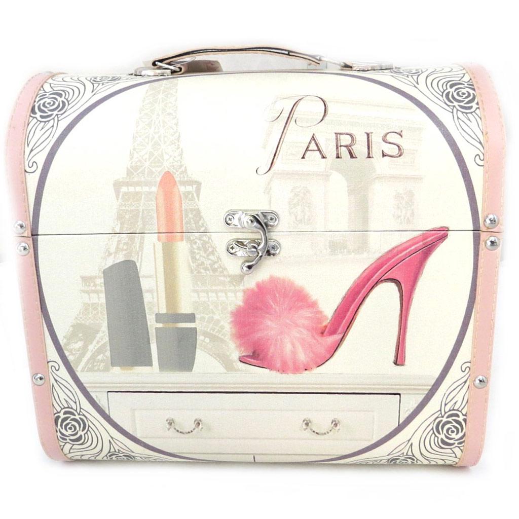 Les Trésors De Lily [M7712] - Set of 2 Wooden Cases 'Belle Epoque' Beige Pink