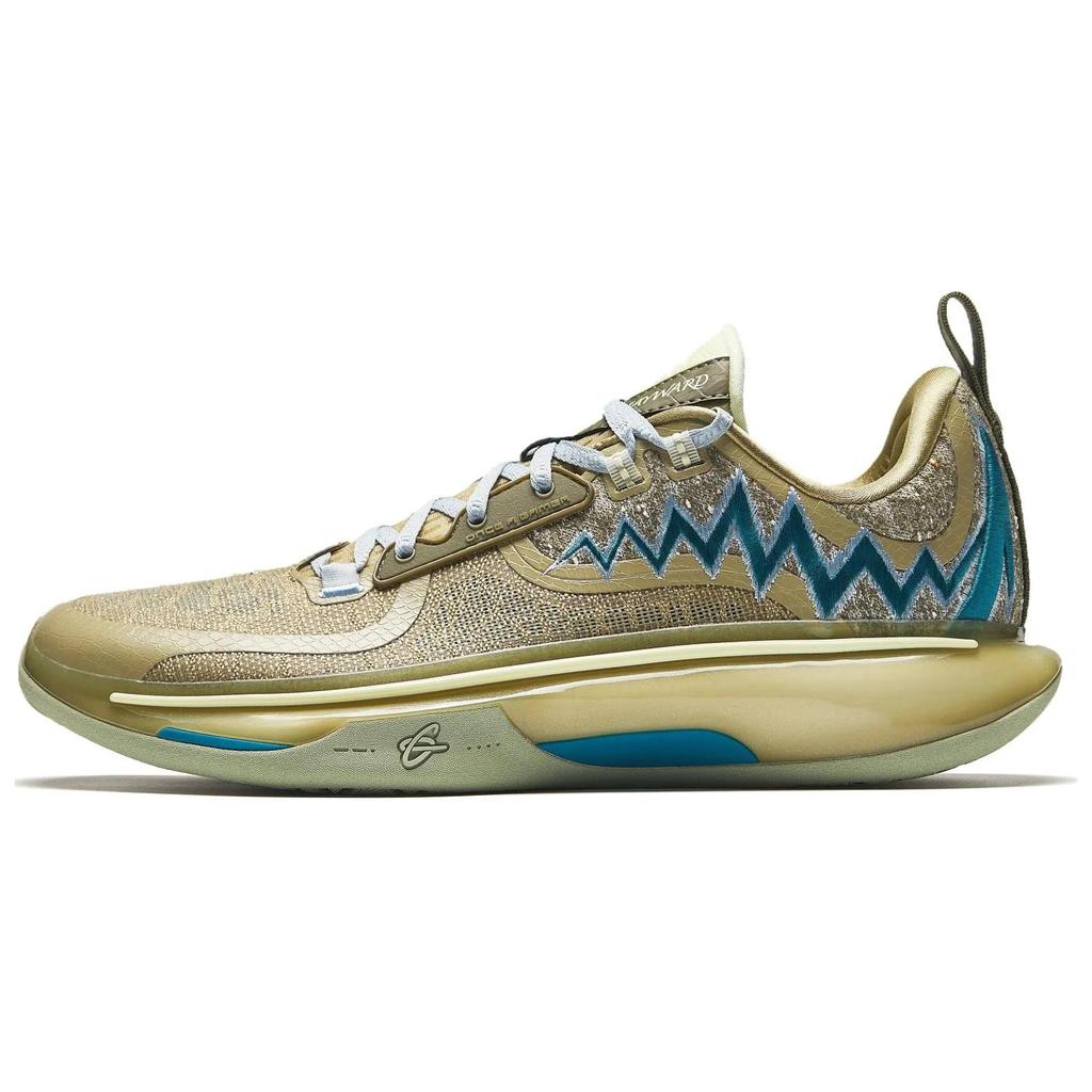 Anta GH5 Cushioning Rebound Low top Basketball Shoes Men's Blue Green (Unisex) Basketball Shoes 112431115 1