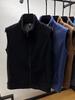 Men's Thick Berber Fleece Zipper Vest with Stand-Up Collar for Autumn/Winter