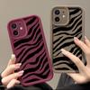 Husa Zebra-Stripe pentru iPhone 16 Pro Max 15 Pro 14 Plus 13 12 11 Xr Xs X 8 7 Husa de protectie pentru lentile moale din Tpu rezistent la socuri