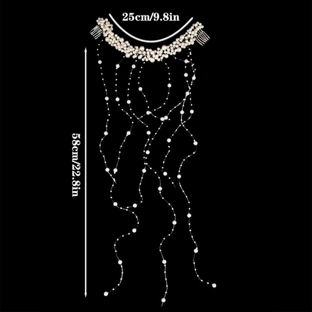 Elegant Bridal Pearl Hair Vine Romantic Wedding Hair Piece Pearl Hair Comb Banquet Event