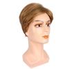 Synthetic Dark Brown Hair Natural Wig for Men Breathable Heat Resistant Cosplay Halloween Short Male Wig with Bangs