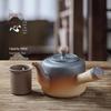 Clay Teapot with Lid and Handle for Electric or Charcoal Stove