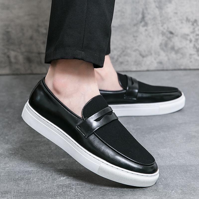 Fashion Fashion Versatile Leather Casual Shoes Quality Flat Low Top Breathable Men's Loafers Comfort Soft Travel Business Leather Shoes