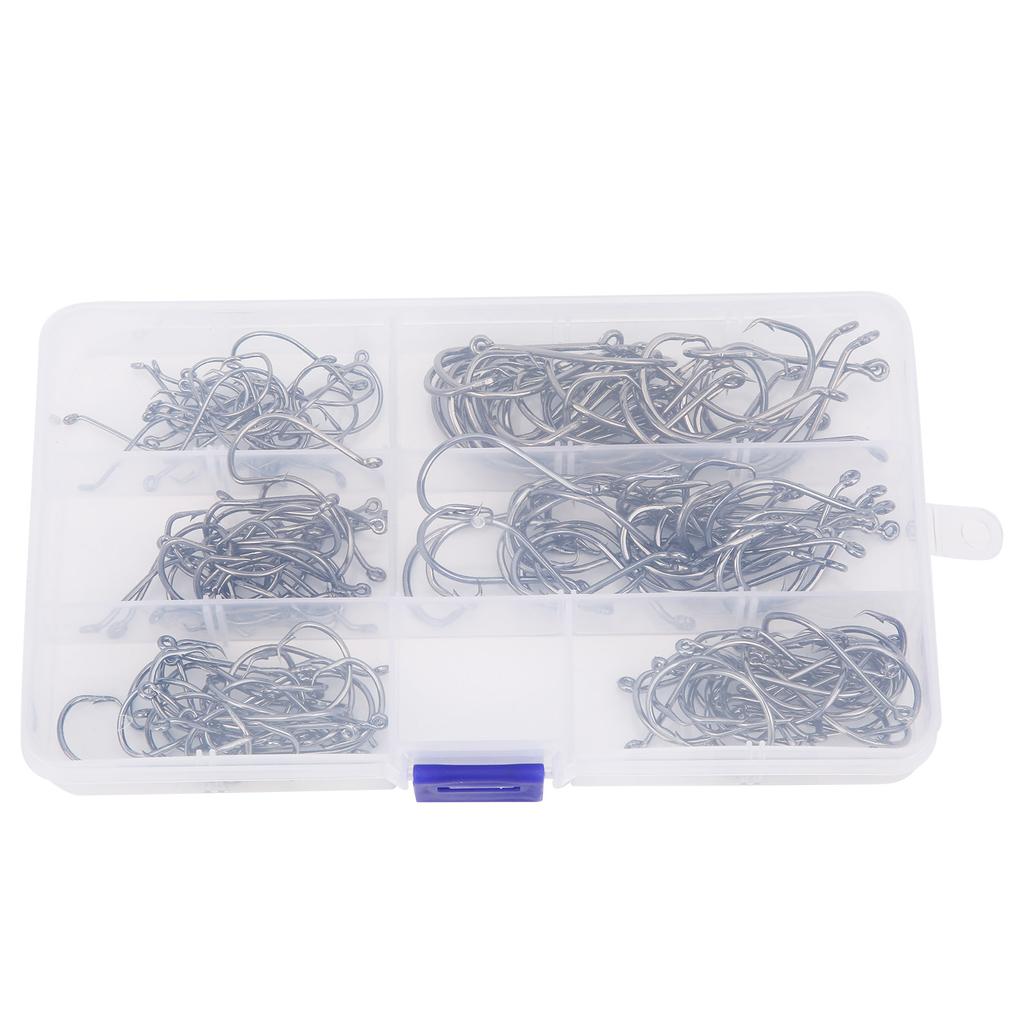 Crank Hook Fishing Hook Set Offset Easy Catch Carbon Steel Fishing Tackles for Soft Lure