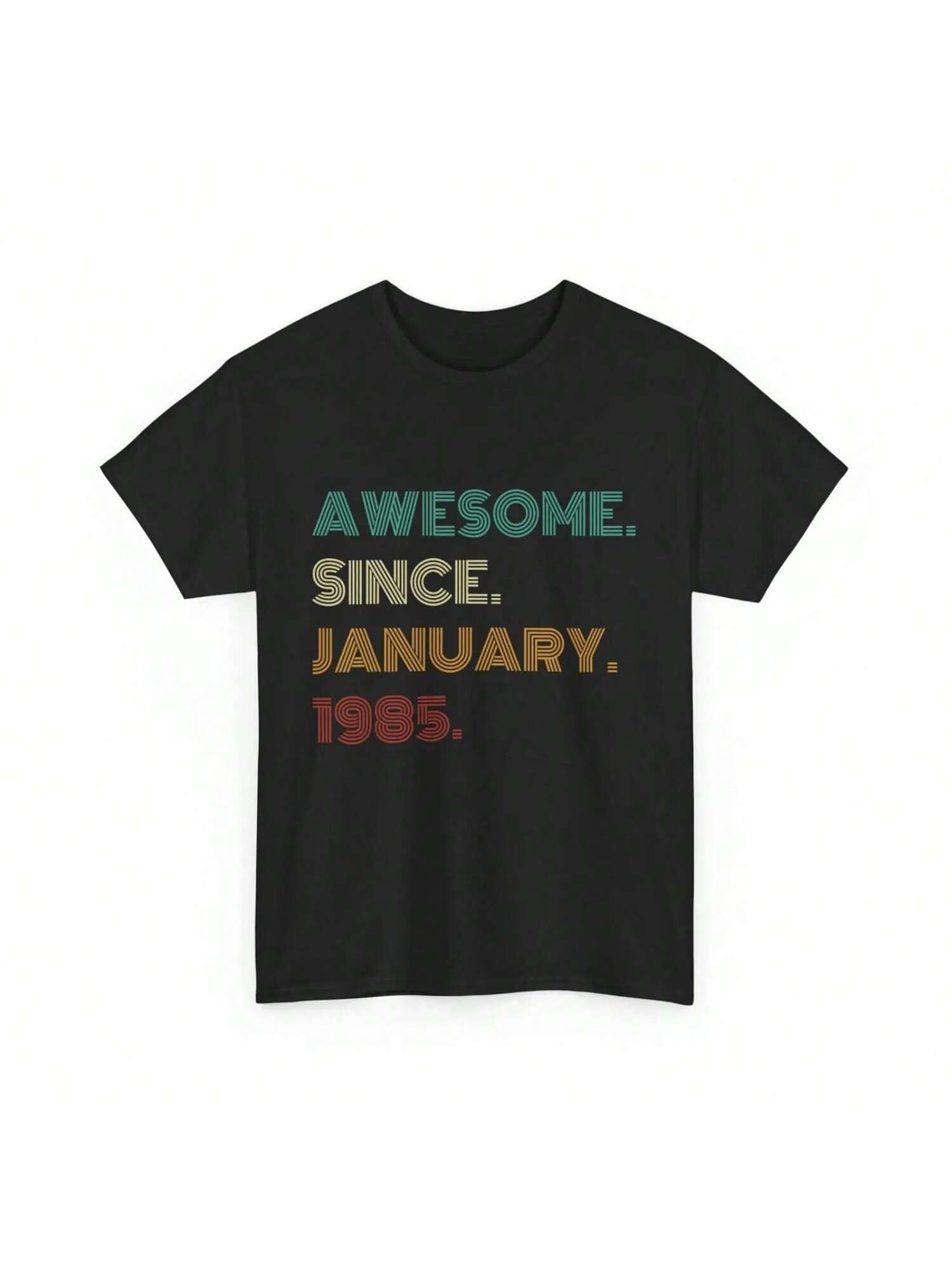 40 Years Old Awesome Since January 1985 40th Birthday T Shirt S разноцветный