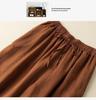 2026 New Women's High-Waisted Wide-Leg Skirt Pants - Breathable, Thin Cotton Linen for Summer