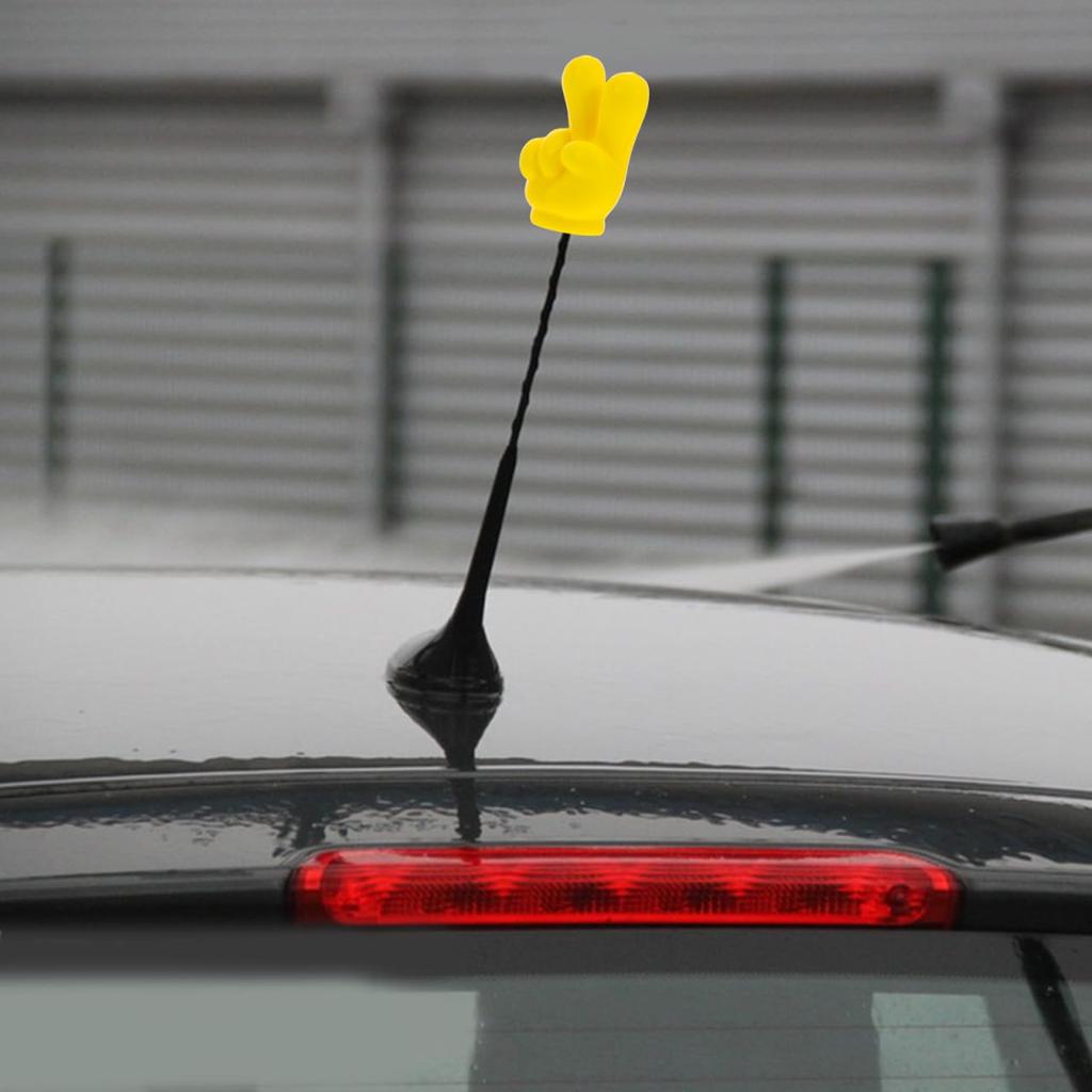 CAXUSD Funny Car Antenna Topper Car Cute Finger Antenna Decoration Universal Exterior Decoration Car Accessories