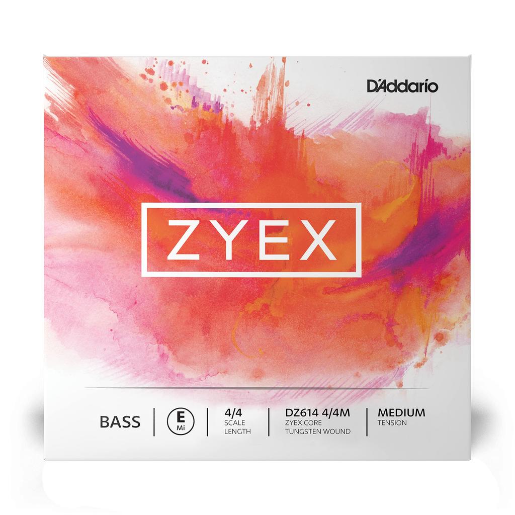 Zyex DZ614 Medium Tension Single String for Double Bass D'Addario E-String 4/4M (Wood Bass)