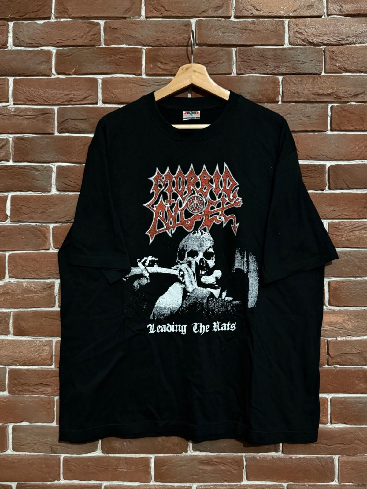 Rare Vintage 00s Morbid Angel Leading The Rat Metal Band Tee xl black Unisex T-Shirt XXXXL