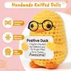 Bambola all'uncinetto Energia Positiva Tasca Abbraccio Fatto a Mano Maglia Peluche Patata Pianta Avocado Ape Tartaruga Anatra Divertente Regalo di Supporto Emotivo