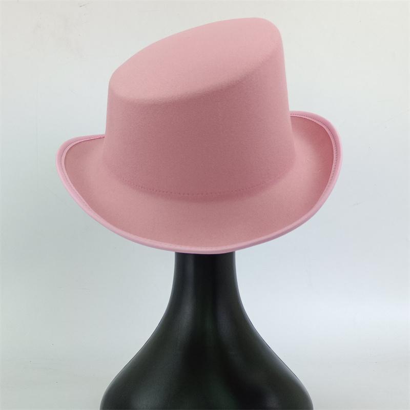 Taille Extra Large Chapeau Derby Haut Gentleman Chapeau Fedora Chapeau Haut de Forme Biseauté Coloré Chapeau Président en Feutre pour Hommes et Femmes