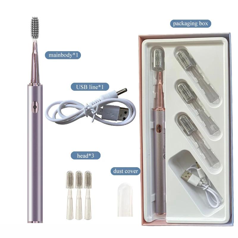 

Электрическая зубная щетка с мягкими волосами, умственная тонкая щетка, специально для женщин, чистая мудрость, водонепроницаемый очиститель зубов для взрослых, подарки розовый