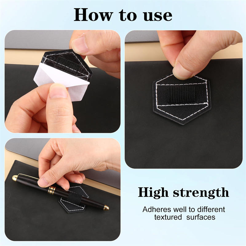 PU Self-adhesive Pen Holder IPad Capacitive Pen Holder Elastic Band Computer Self-adhesive Pen Holder Stationery Organizer