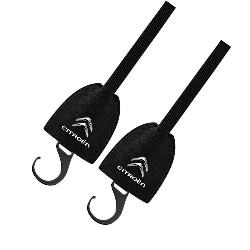 Leather Car Seat Back Hooks Portable Hanging Bag Rack Accessories For Citroen C1 C2 C3 C4 C5 C6 C8 C4L DS3 DS4 DS5 LS DS6 Grand Picasso