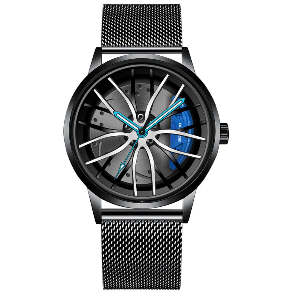 Boruse Exposes Caliper Wheel Hub Trendy Electronic Watch Waterproof Men'S Watch High-End Quartz Watch