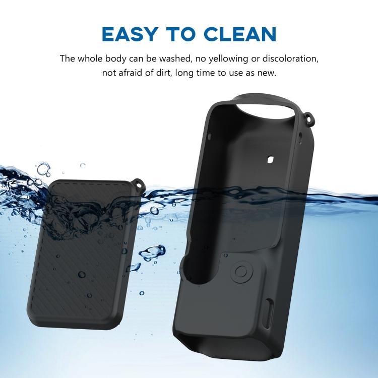 For DJI OSMO Pocket 3 PULUZ 2 In 1 Silicone Cover Case Set with Strap