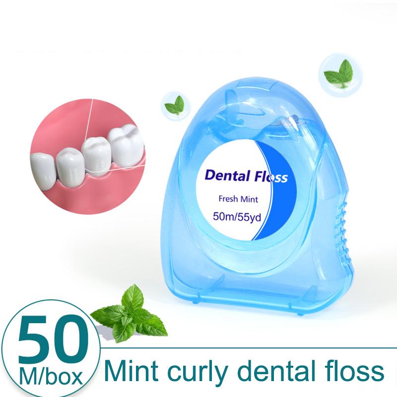 1 Pcs Box Dental Floss Stick Mint Dental Floss Roll Cleaning Oral Tools Adult Home Set Cleaning Interdental Brush