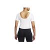 Nike Solid Color Round Neck Backless Casual Short Sleeve T-Shirt Women Tops Beige FN3665-133