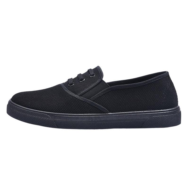 2025 New Black Cloth Shoes Men's Casual Light Lazy Shoes One Pedal Soft-soled Canvas Summer Fashion Outer Wear