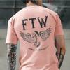 2024 Men's Summer Hipster Hign Street Graphic Pattern Printed T-shirt Man Short Sleeved Fashion Fallow Style Custom Design Tees