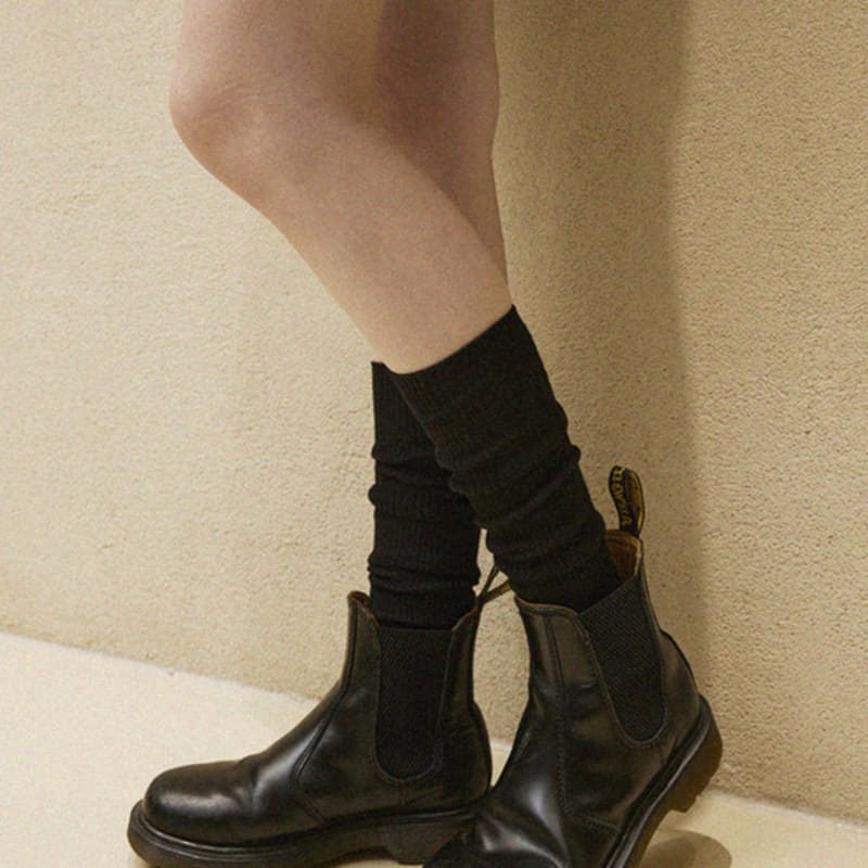 biarritz socks [3SET] Four seasons shirring loader knee socks 7 colors