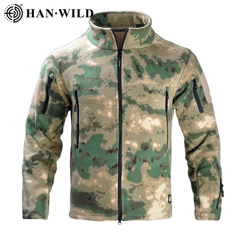 Hanye Men's Tactical Fleece Windbreaker with Stand-Up Collar for City Commuting