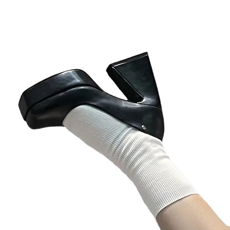 Fashion Women's Heels Business Attire Black Pumps Lady Shoes Square Party Dance Sandals Waterproof And Anti Slip Elegant High Heels