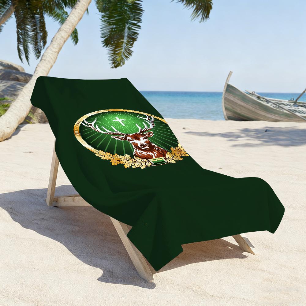 Marca J-Jagermeister-S Liqueur Digestiva Asciugamano Sportivo Asciugatura Rapida Attrezzatura da Viaggio Campeggio Resistente alla Sabbia Morbido Leggero Grande Asciugamano da Spiaggia