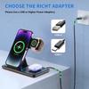 Foldable Wireless Charging Station for iPhone 16 15 14 13 12 iWatch 10/9/8/7 Ultra Airpods 4 Pro 3 in 1 Fast Charger Stand Dock