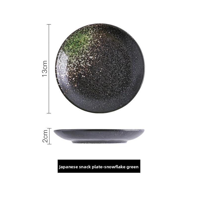 5-inch Small Ceramic Saucers Japanese-style Tableware for Home Use Vinegar Saucers Condiment Saucers Creative Snack Plates