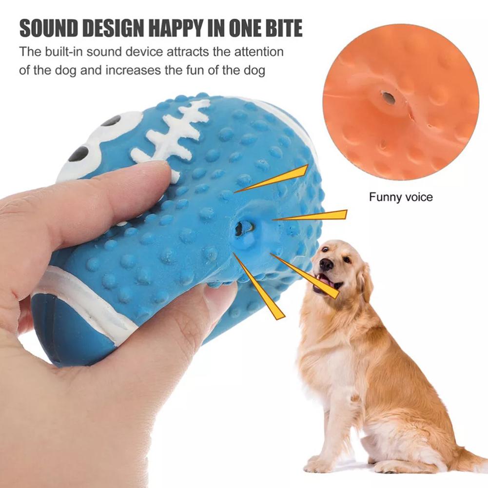 

Soft Pet Ball Squeaky Toy For Small Large Dog Rugby Tennis Volleyball Football Basketball Latex Tooth Cleaning Training Toy H2w3