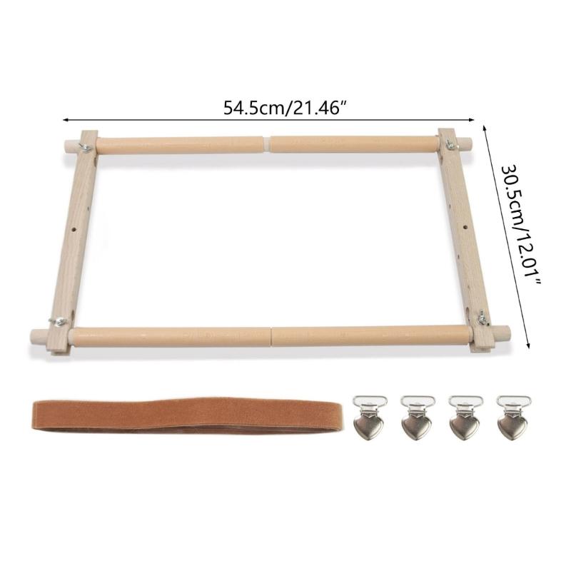Rama do ściegów krzyżykowych Regulowany stojak do haftu Drewniana rama do haftu Stojak do haftu do projektu artystycznego, rzemieślniczego, szycia