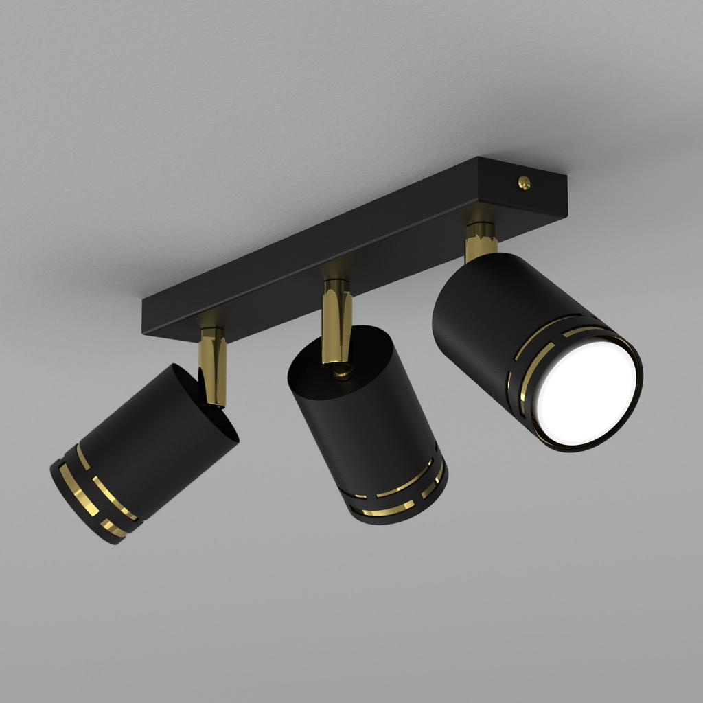 Plafon sufitowy czarny złoty ruchomy led gu10 polska lampa spot reflektor