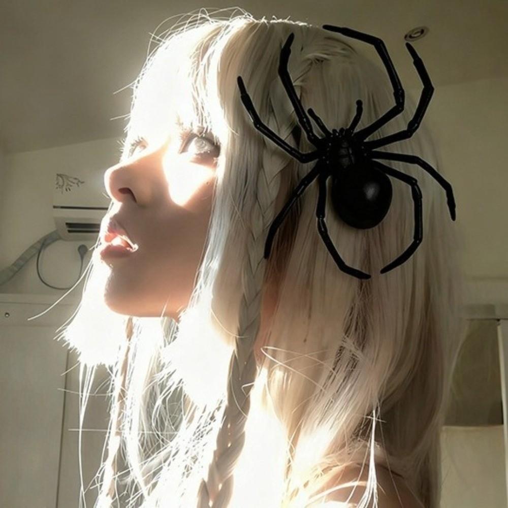 Clip On Spider Hair Accessories Gothic Hair Decor Halloween Headwear New Spider Hair Clips