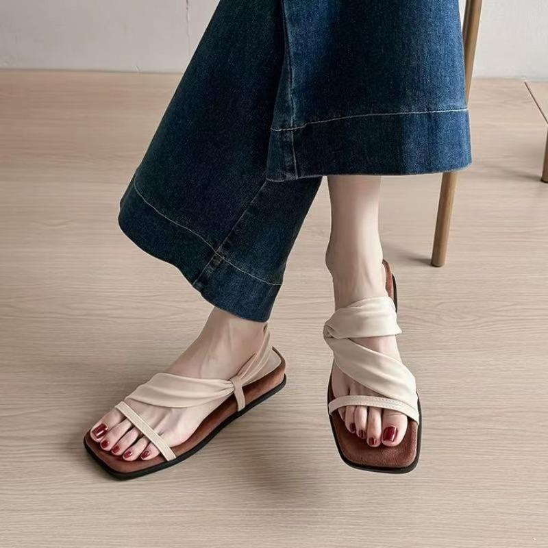 

Thick Heel Slippers Summer 2026 Versatile Black Strap Sandals Outdoor Wear Heightening Casual Slope Heel Platform Shoes 35 бежевый