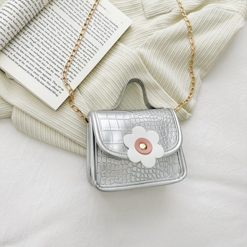 Charming Floral Pattern Mini Crossbody Bag For Kids With Breathable Pu Material