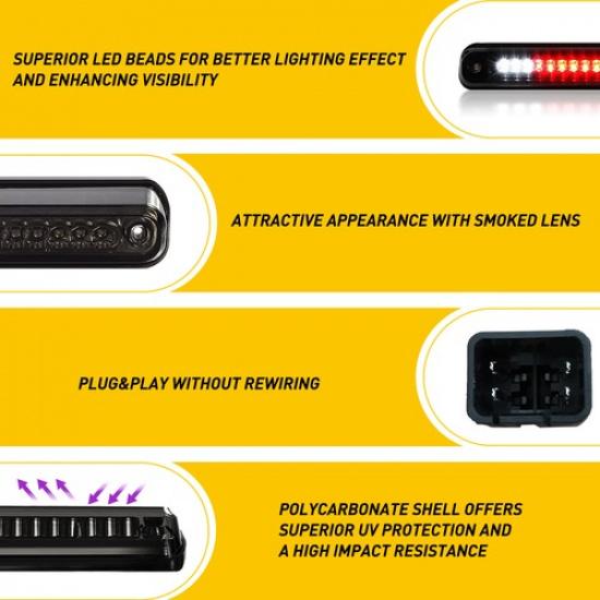 LED Cargo Brake 3RD Lamp Light For Chevy 1988-98 GMC C/K1500 Silverado Sierra EV