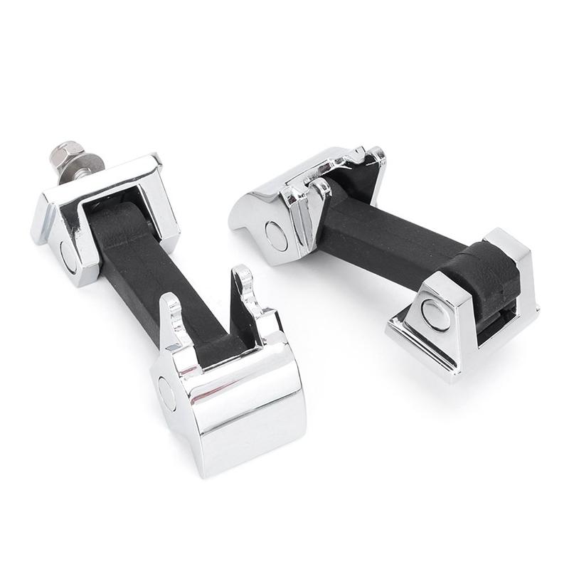 

Chrome Hood Catch Kit Latch Locking Bracket Holder For Jeep Wrangler JK 2007-2017 Accessories Silver Black