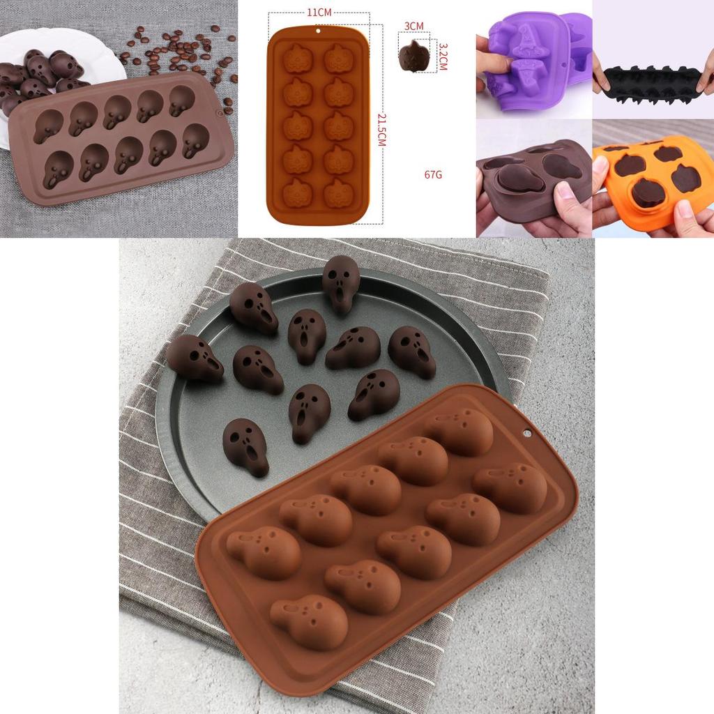 High-quality Silicone Halloween Pumpkin Chocolate Mold For Festive Desserts And Treats