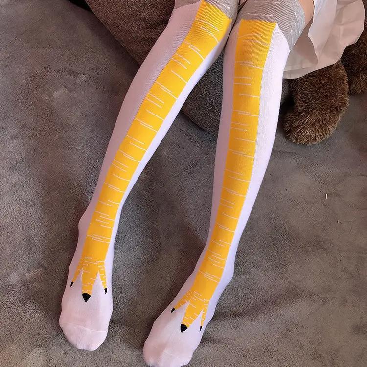 Funny Chicken Paw Stocking Over-knee 50/70CM Pressure Long Stocking for Women Personalized Realistic Chicken Feet Sports Socks #