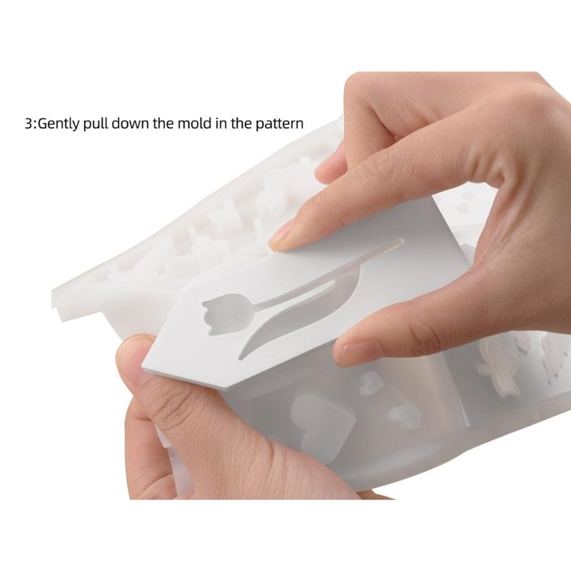 3D Silicone House Candle Holder Mold Handmade Crafting Moulds Hollow House Moulds for Resin Crafts and Home Decoration