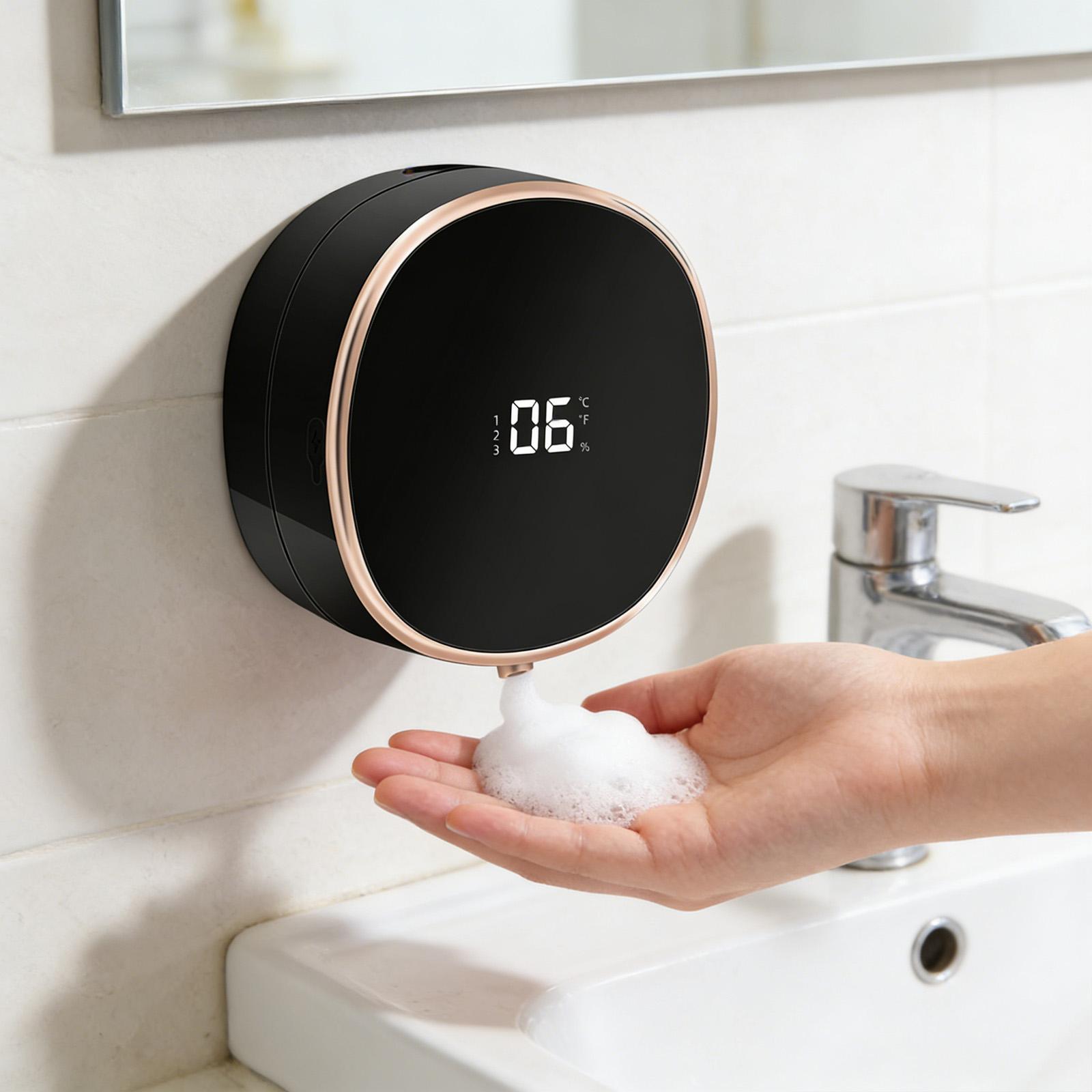 

Автоматический дозатор мыла жидкий для ванной: Настенный перезаряжаемый бесконтактный регулируемый автоматический умный электрический пластиковый дозатор мыла - Кухня One Size чёрный