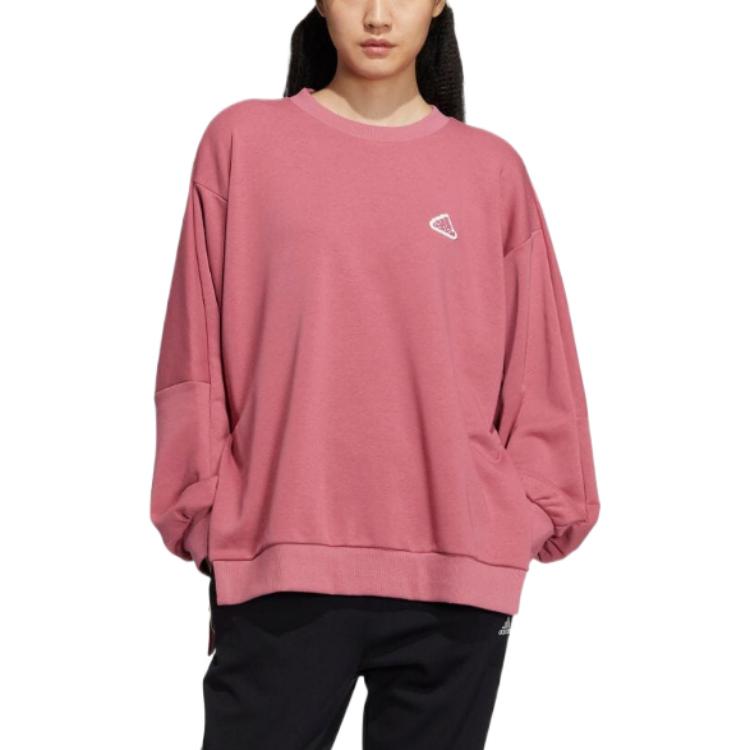 adidas Sweatshirts Women's Pink Crew Neck Moderate Regular IA5226