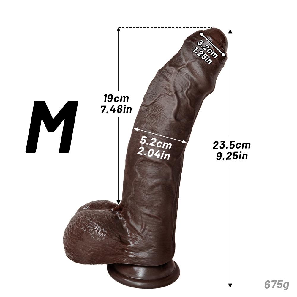 Realistischer schwarzer Vorhaut-Dildo, Unbeschnittener Dildo, Anal-Penis aus Silikon mit doppelter Dichte und Saugnapf, Lebensnahes Sexspielzeug für Männer, Frauen, Paare